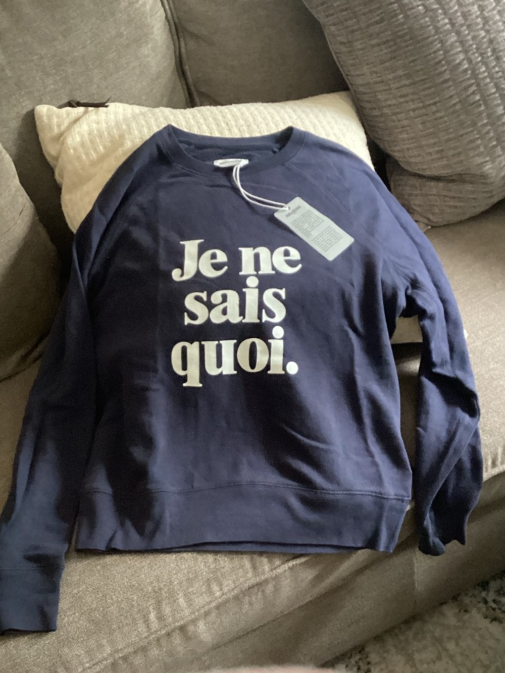 Zadig & Voltaire Navy Sweatshirt with White Logo